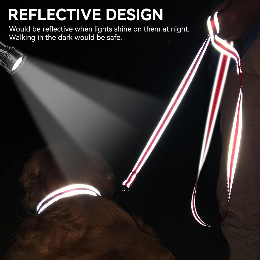 Padded Handle Dog Lead for Medium & Large Dogs, 1.8M X 2.5Cm, Red