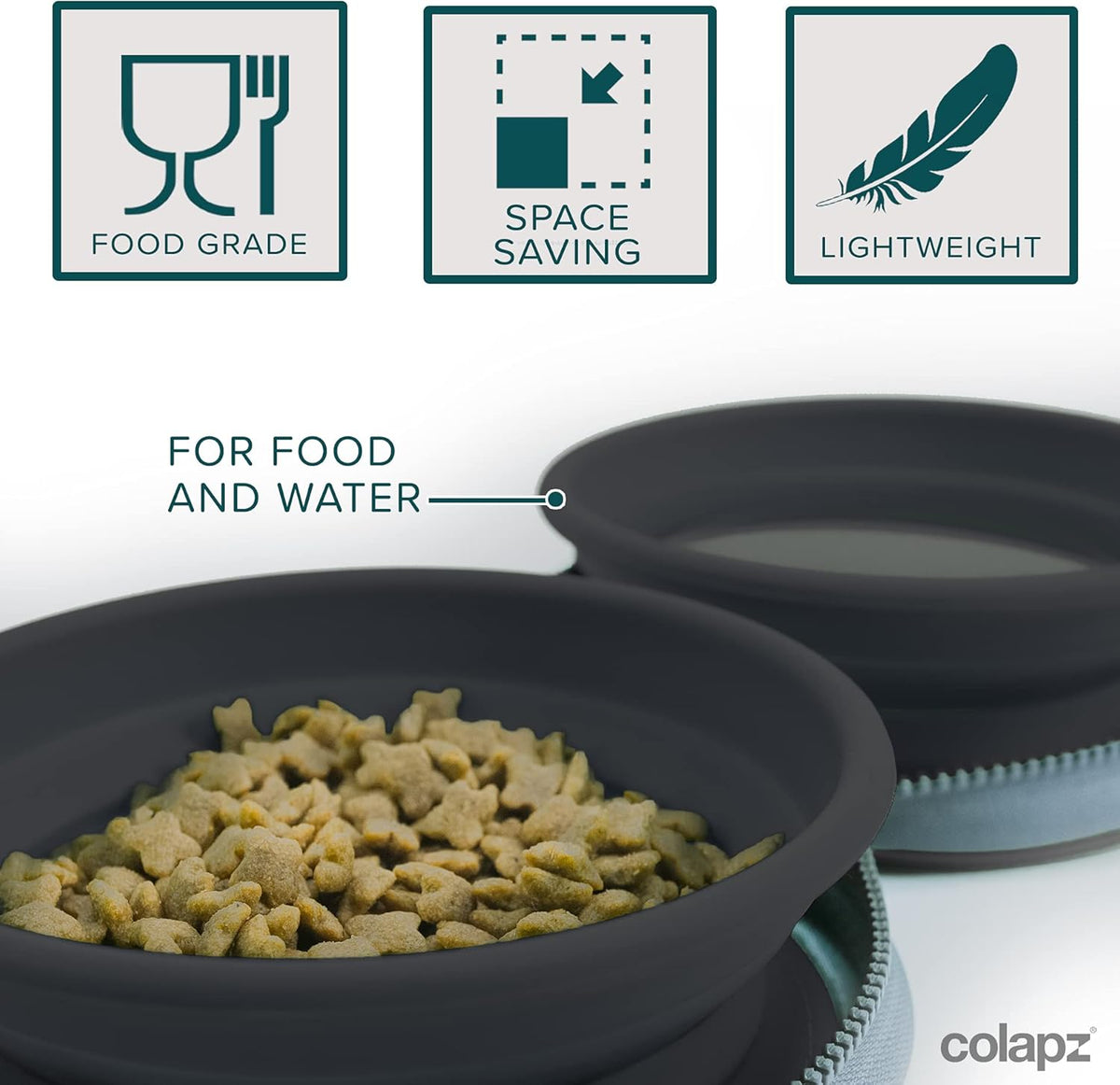Collapsible Dog Bowls with Travel Case 2 Pack