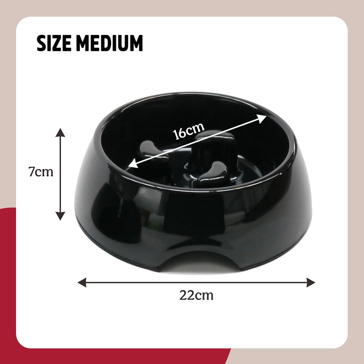 Medium Anti-Scoff Slow Feeder Dog Bowl