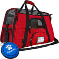 Airline Approved Pet Carrier for Cat, Soft Sided Dog Carrier for Small Dogs, Cat Travel Supplies Accessories for Indoor Cats, Ventilated Pet Carrying Bag Medium Large Kitten Puppy, Large Red