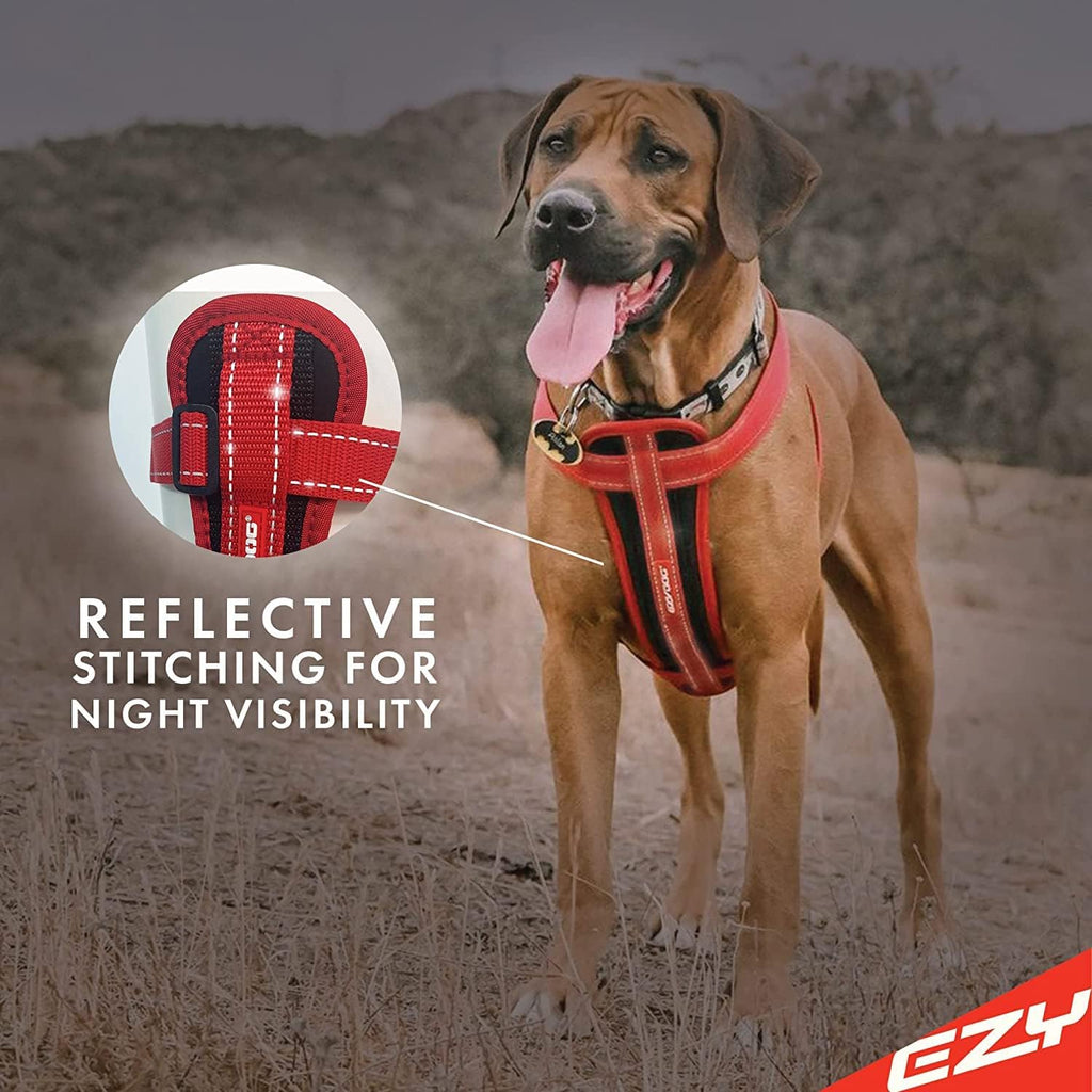 Adjustable Chest Plate Harness - Step-In, No Pull Dog Harness, XX Small to XX Large Dogs - Reflective, Durable Soft Webbing, K9 Travel Vest with Car Restraint - Ideal for Active Pets - Pink