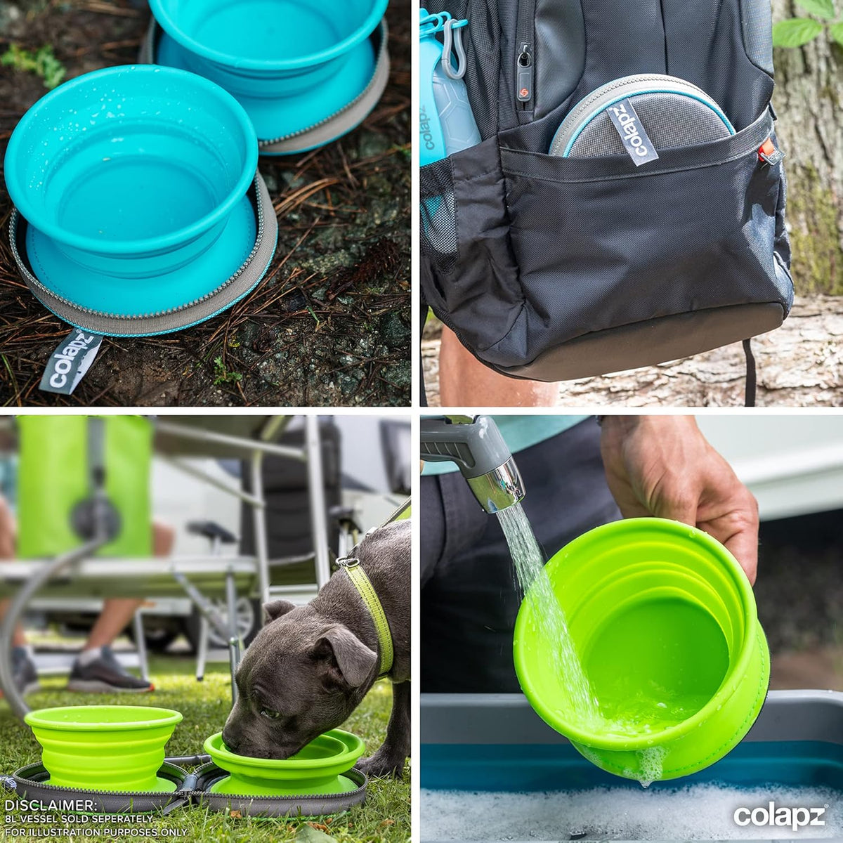 Collapsible Dog Bowls with Travel Case 2 Pack