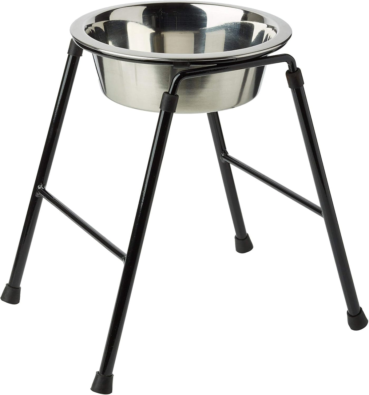 Pet Products Single Feeder High Stand with 1600 Ml Stainless Steel Dish, 300 Mm Tall | Raised Dog Bowl for Medium & Large Breeds | Durable Metal Frame | Easy Clean Removable Bowl