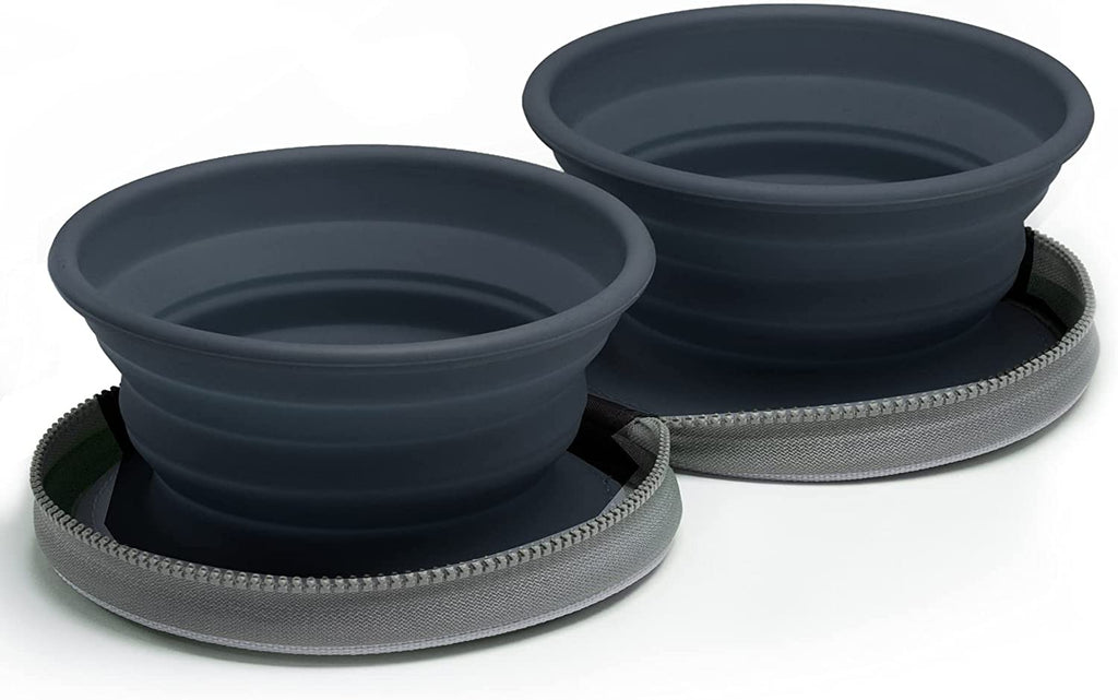 Collapsible Dog Bowls with Travel Case 2 Pack
