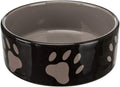 Ceramic Bowl, with Paw Prints, 0.8 L/Ø 16 Cm - Medium Size