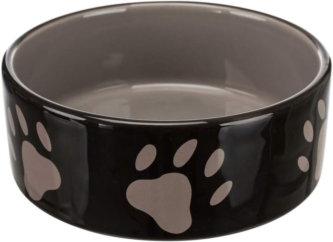 Ceramic Bowl, with Paw Prints, 0.8 L/Ø 16 Cm - Medium Size