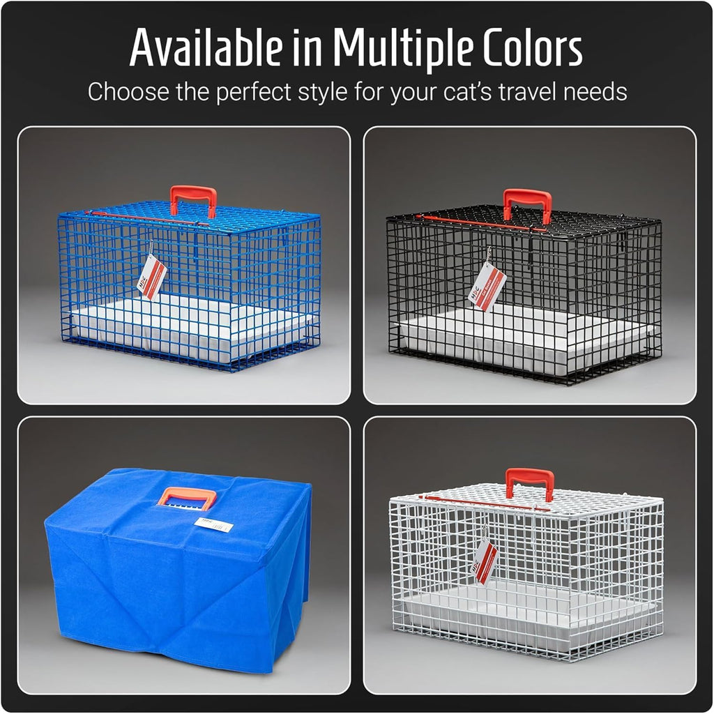 Large Pet Carrier for Travel – Top Opening Pet Crate for Kittens, Cats & Small Dogs – Spacious Mesh Pet Travel Basket – Ideal for Vets, Car Journeys & Catteries – Easy Clean Base