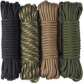 4Pcs 19Ft/6 Meters Paracord Rope 7 Inner Strands Nylon Rope 550Lb Breaking Strength for Outdoor Survival Rope, Lanyards, Keychain, Dog Collar, DIY Kit Craft Toy (D4-A-4X19Ft)