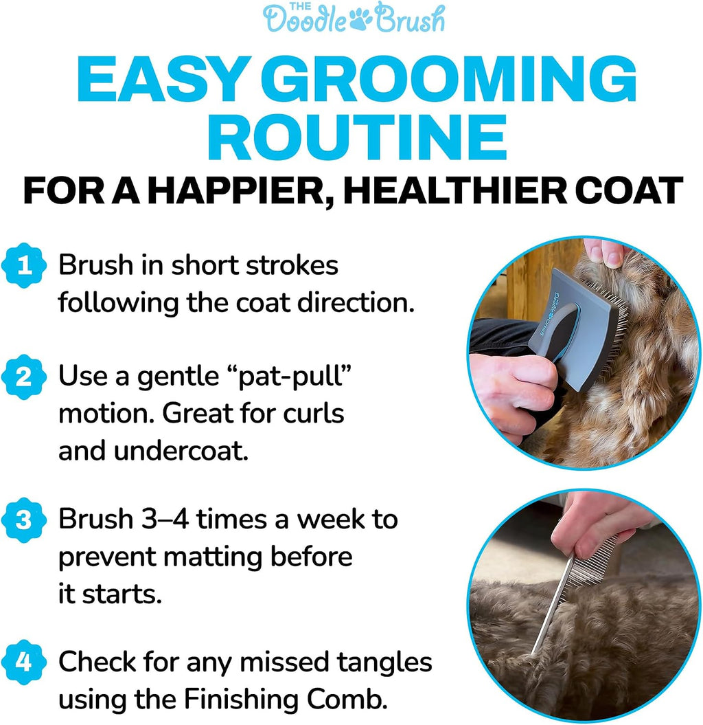 Slicker Dog Brush Curly Coat Detangler, Extra Long Pin