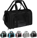 Dog Cat Carrier Pet Carriers for Small Medium Large Cats Dogs Carrier Soft Sided Small Puppy Dog Carrier Portable Foldable Airline Approved Dog Cat Travel Carrier Black Medium