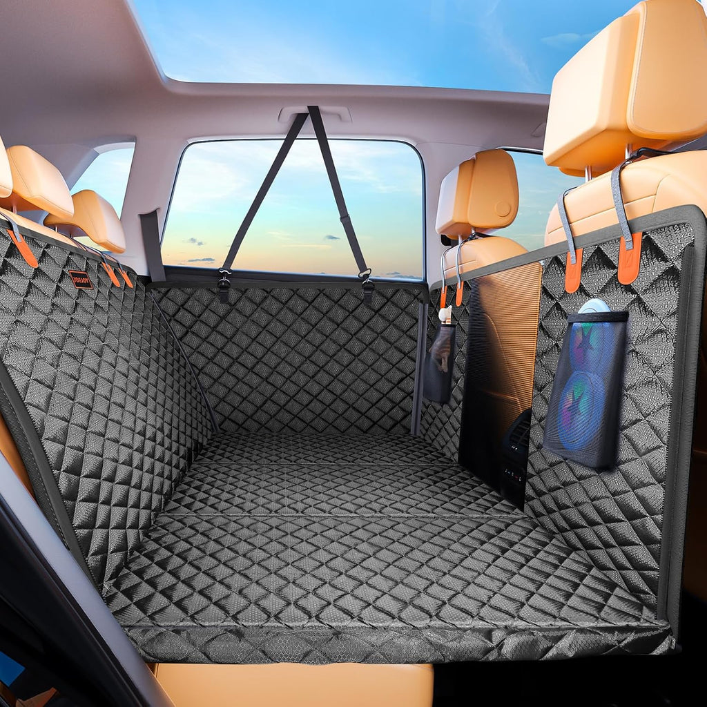 Back Seat Extender for Dogs - Dog Car Seat Cover for Dogs Waterproof & Foldable, Non-Slip Back Seat Cover with Hard Bottom for Cars, Trucks and Suvs, Suit for Travel Camping