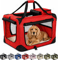 Soft-Sided Dog Travel Crate - Foldable, Breathable Pet Carrier for Small Dogs & Cats, Ideal for Car Travel & Home Use