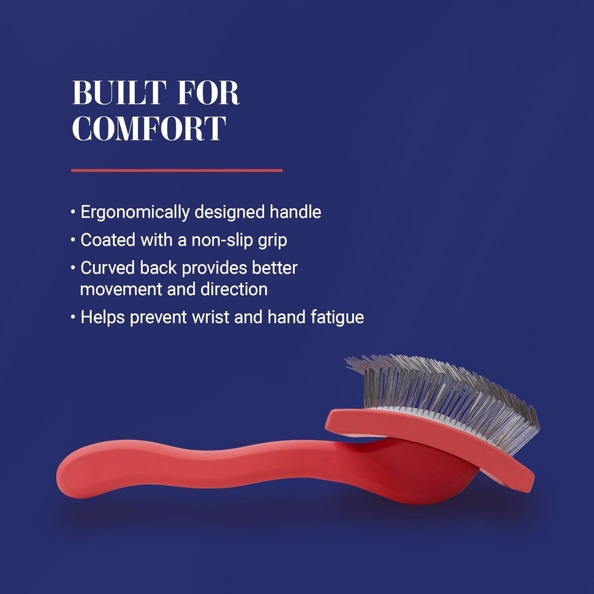 Big G Dog Slicker Brush - Professional Grooming Brush -Shedding Brush - Fluff Detangle Style Slicker Brush - Saves Time & Energy - Coral, Medium