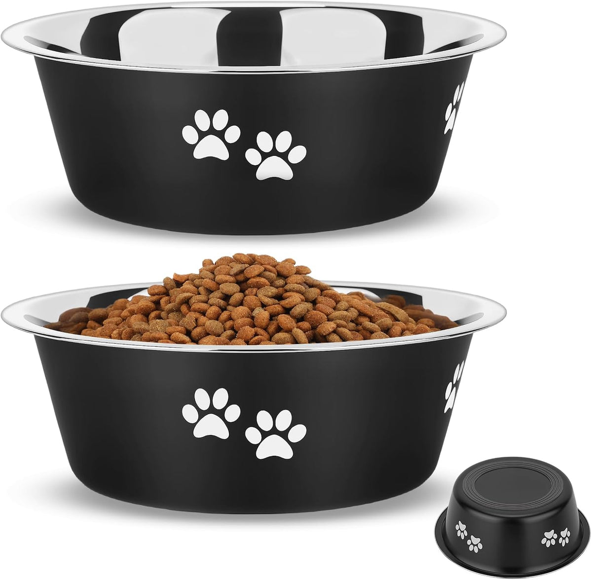 2 Pack Dog Bowls Stainless Steel 2020ML