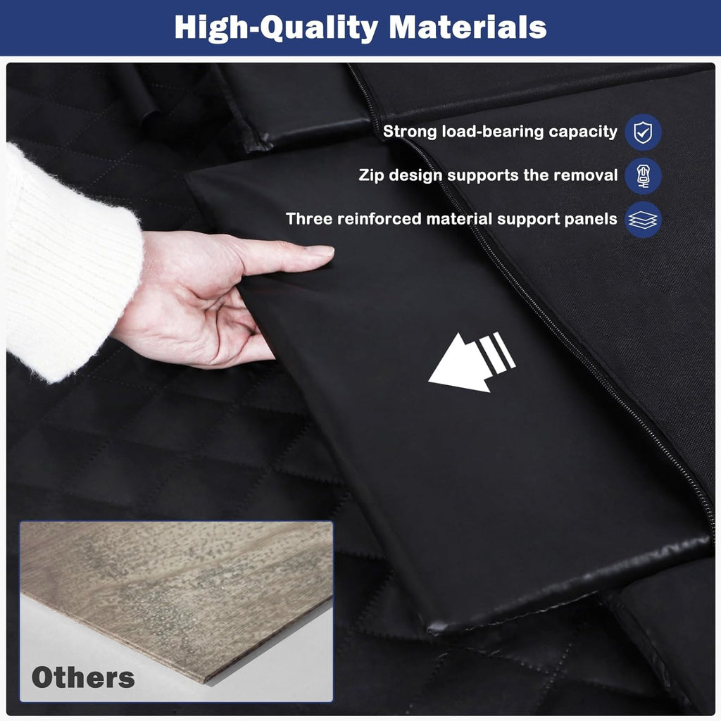 Back Seat Extender for Dogs - Dog Car Seat Cover for Dogs Waterproof & Foldable, Non-Slip Back Seat Cover with Hard Bottom for Cars, Trucks and Suvs, Suit for Travel Camping