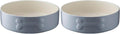 Colour Mix Grey Dog Bowl 15Cm |500Cml Capacity |Stoneware Pet Bowl for Food & Water | Dishwasher, Freezer & Microwave Safe (Pack of 2)