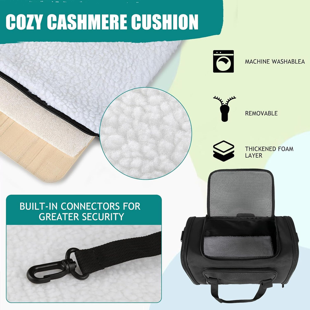 Dog Cat Carrier Pet Carriers for Small Medium Large Cats Dogs Carrier Soft Sided Small Puppy Dog Carrier Portable Foldable Airline Approved Dog Cat Travel Carrier Black Medium
