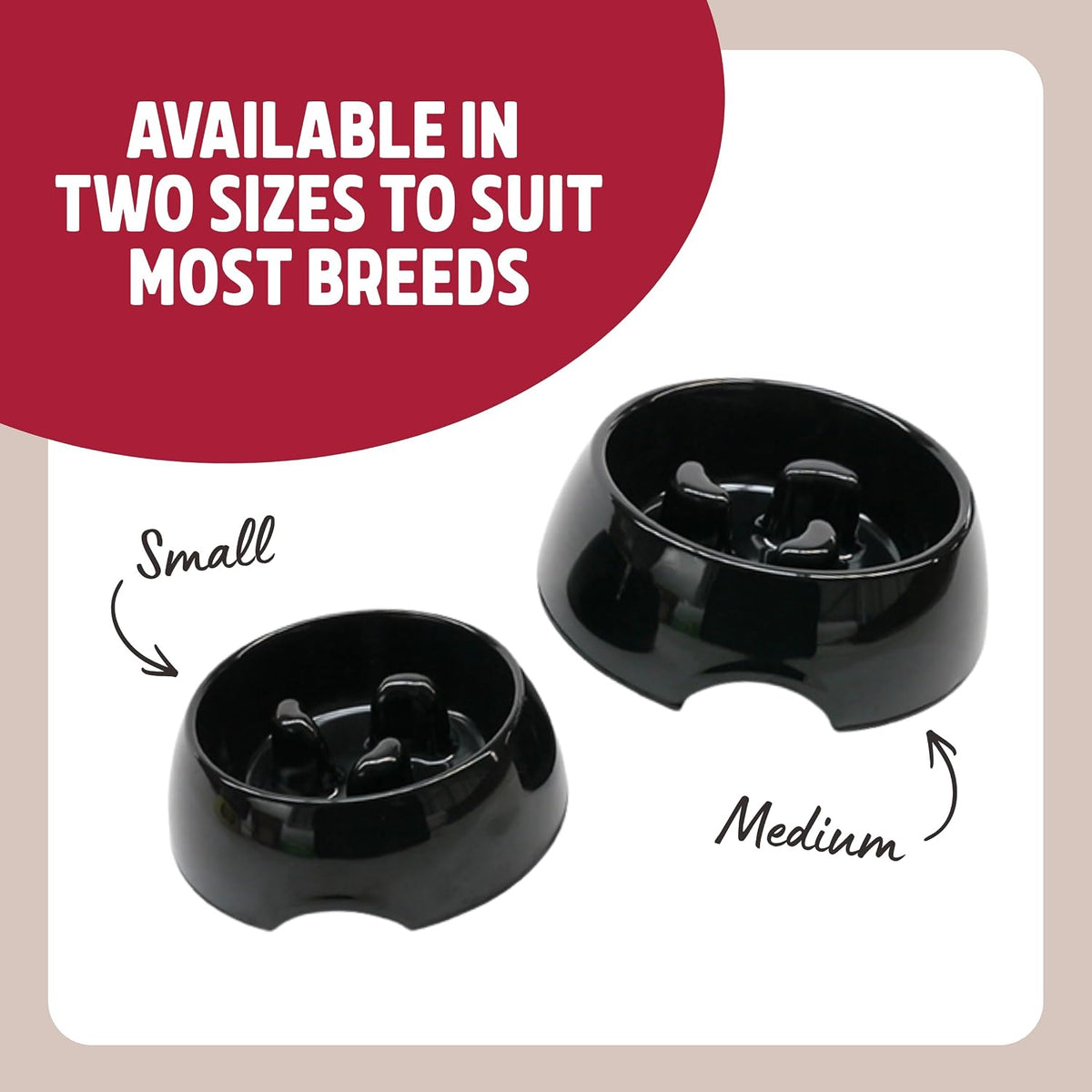 Medium Anti-Scoff Slow Feeder Dog Bowl