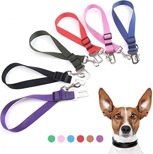 Adjustable Dog Car Safety Seat Belt – Pet Safety Harness Lead for Dogs, Cats & Small Pets, Black