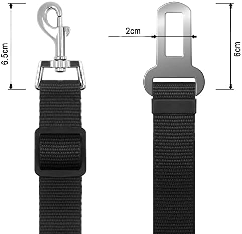 Adjustable Dog Car Safety Seat Belt – Pet Safety Harness Lead for Dogs, Cats & Small Pets, Black
