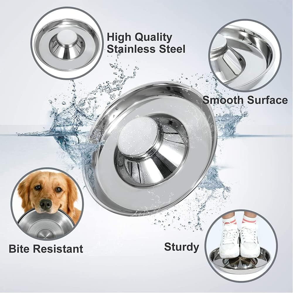 Stainless Steel Puppy Feeding Bowls - Metal Dog Bowls for Weaning Puppies, Can Be Used for Water and Food (30Cm/2Pcs)