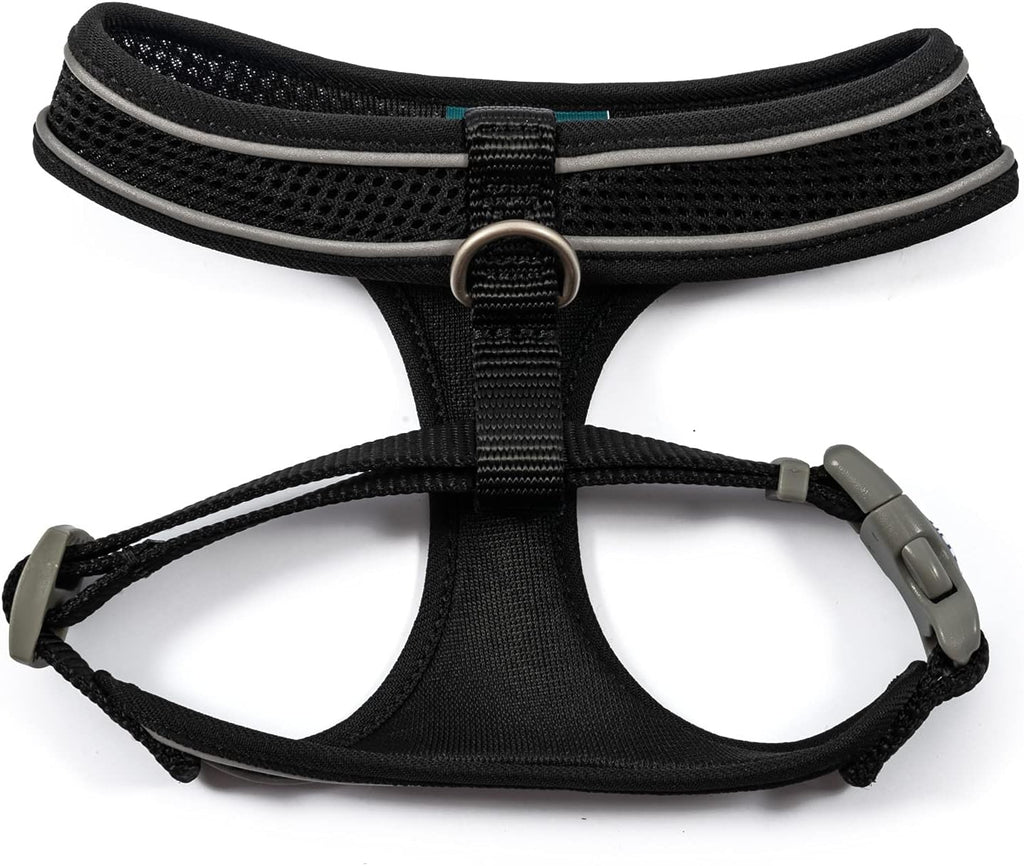 Viva Lightweight Breathable Comfort Mesh Dog Harness Black Size Large (Fits Girth 53-74 Cm)