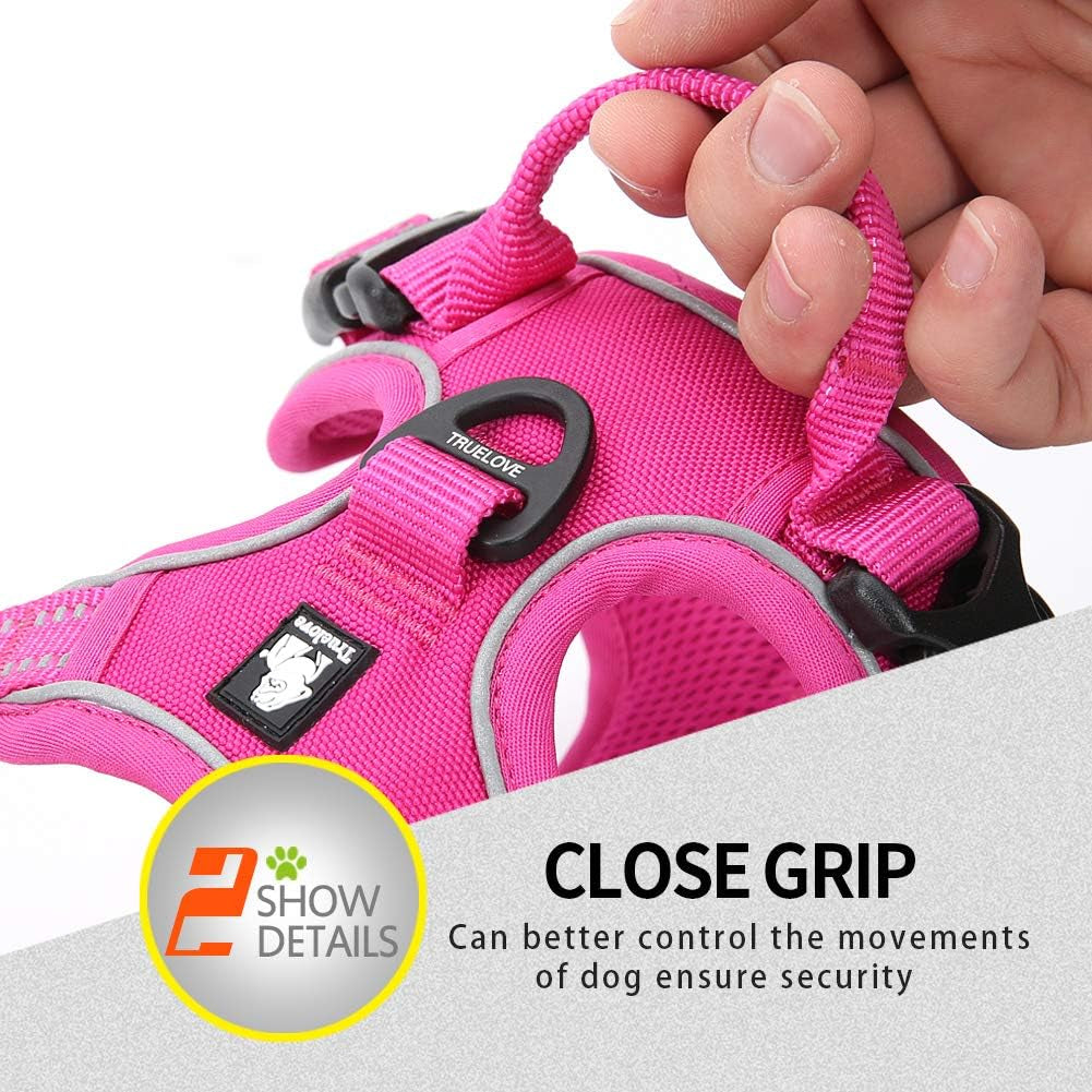 Dog Harness,No Pull Adjustable Vest with Front & Back Lead Clips