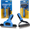 Deshedding Tool & Dematting Comb, Grooming Brushes for Dogs Cats
