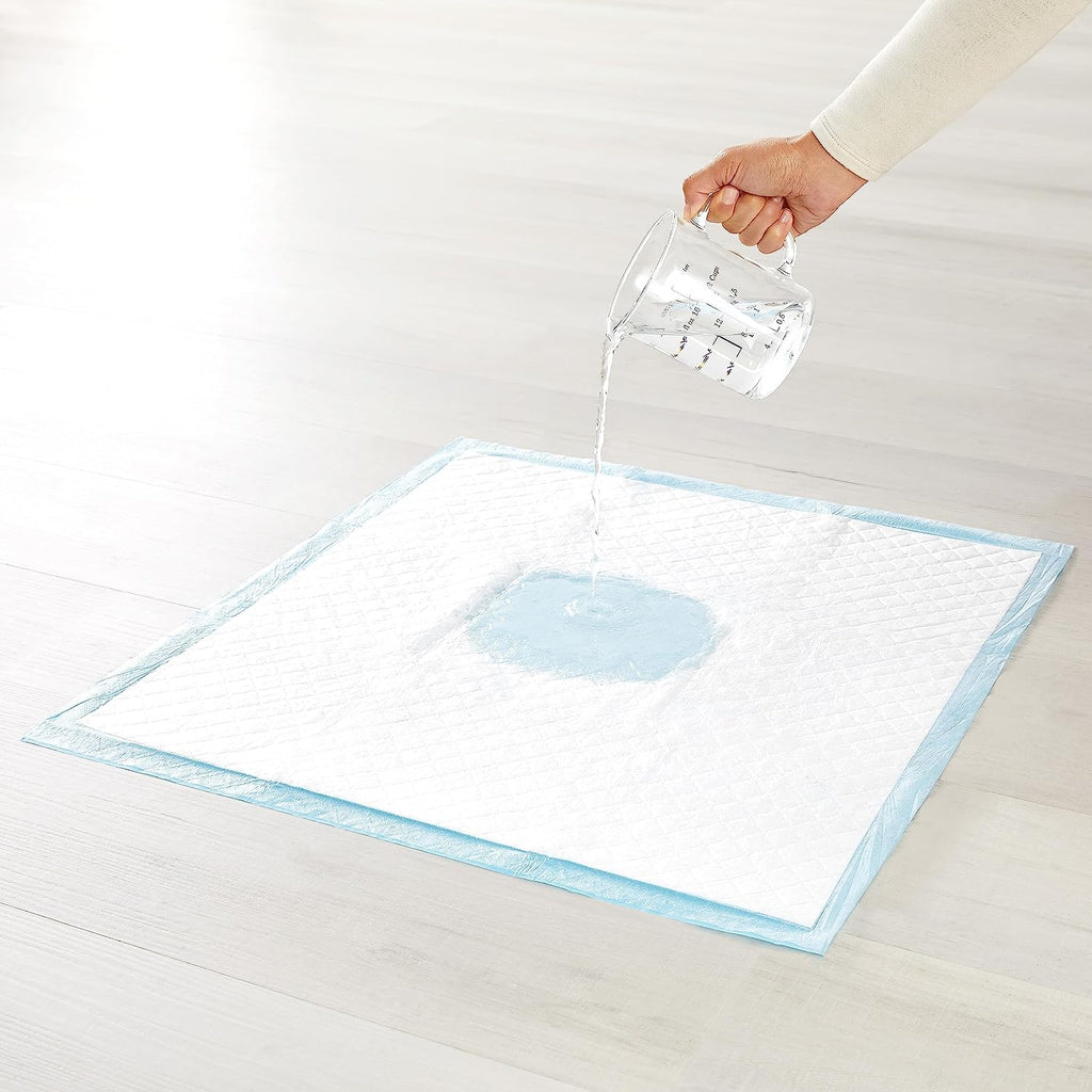 Heavy Duty Dog and Puppy Training Pads, Leakproof with Quick-Dry Surface, Regular, Pack of 50, Blue & White