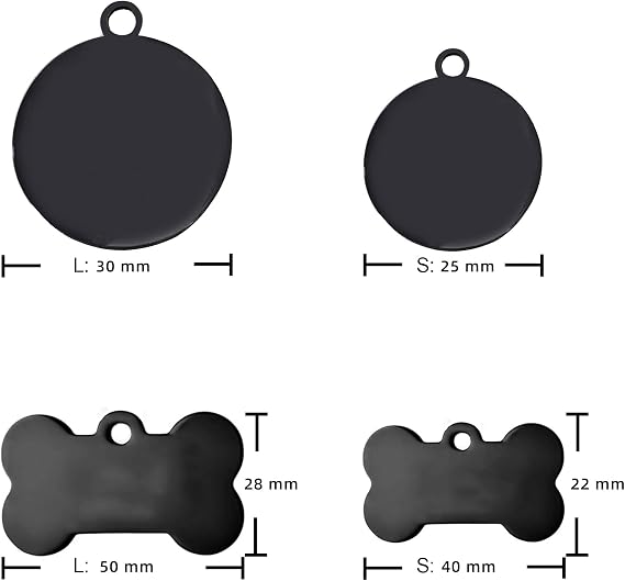 Personalised Engraved Dog Tag for Dogs & Cats – Custom Pet ID Name Collar Tag, Hand Finished in the UK