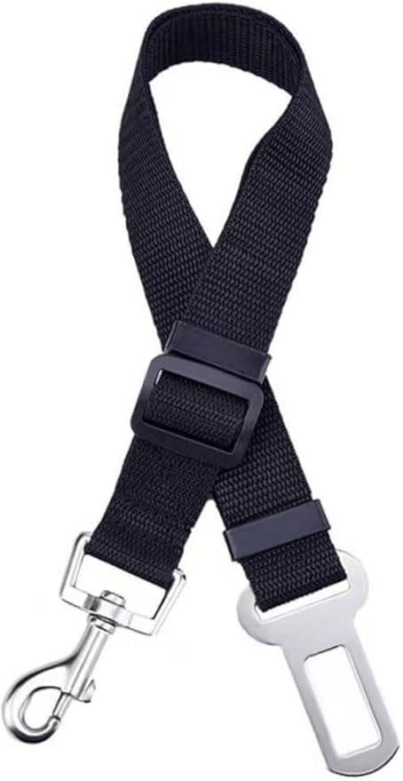 Adjustable Dog Car Safety Seat Belt – Pet Safety Harness Lead for Dogs, Cats & Small Pets, Black