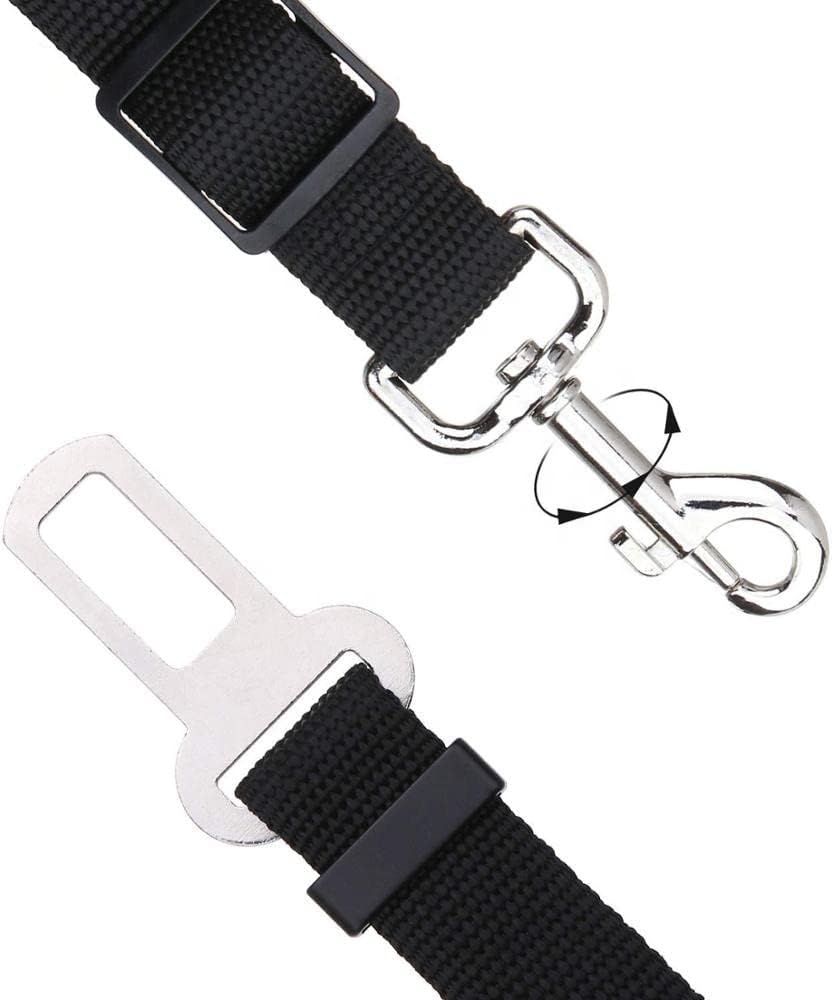 Adjustable Dog Car Safety Seat Belt – Pet Safety Harness Lead for Dogs, Cats & Small Pets, Black