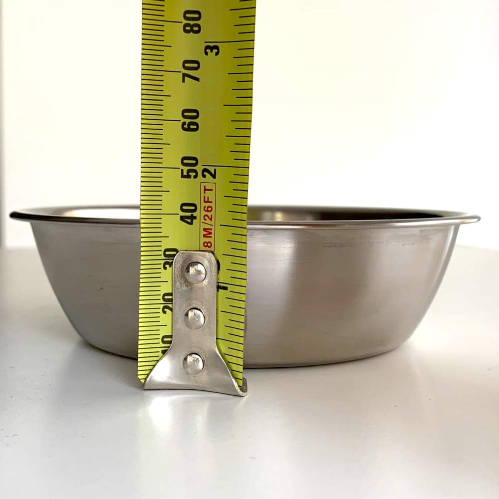 Two Piece Stainless Steel Dog Bowls for Pet Feeding Station. Perfect for Small Dogs and Cats.