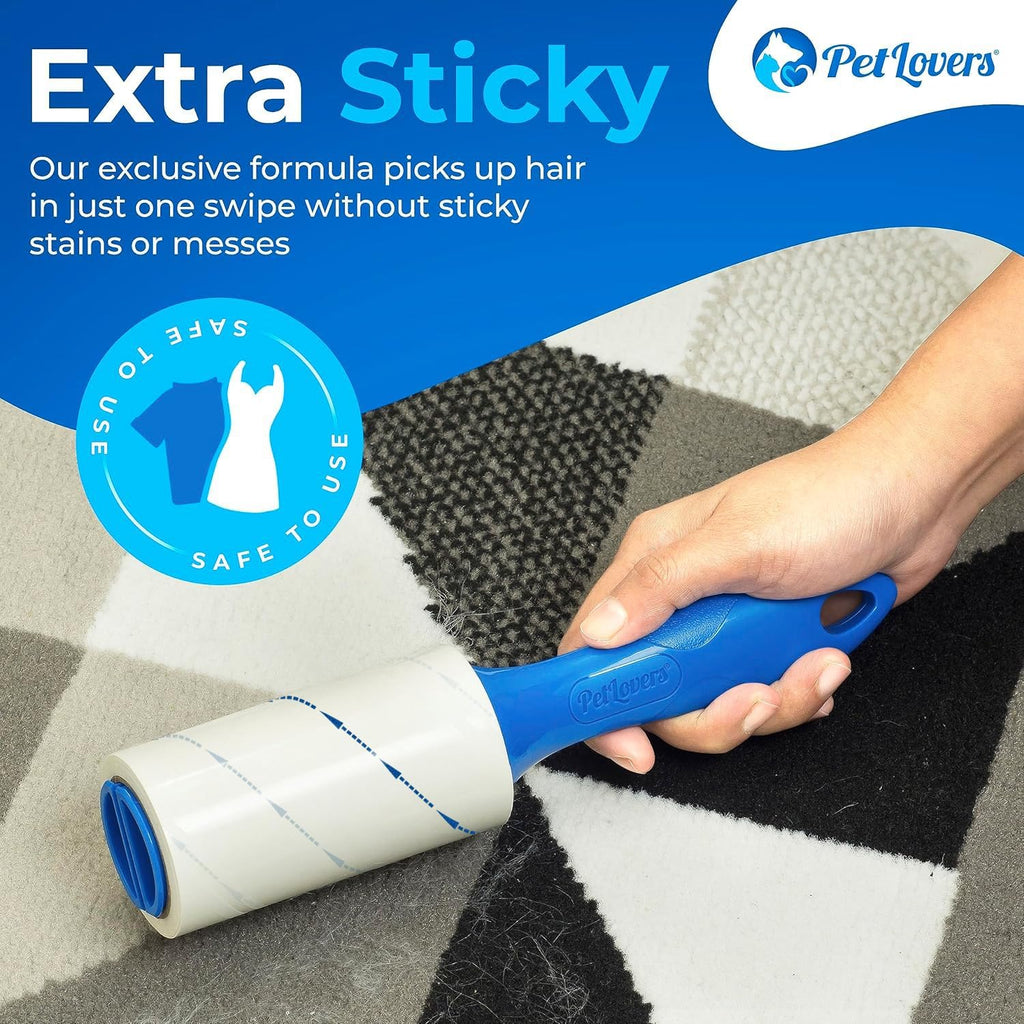 Extra Sticky Lint Roller Mega Value Set 450 Sheets for Pet Hair Removal Dog and Cat Lint Remover 5 Pack