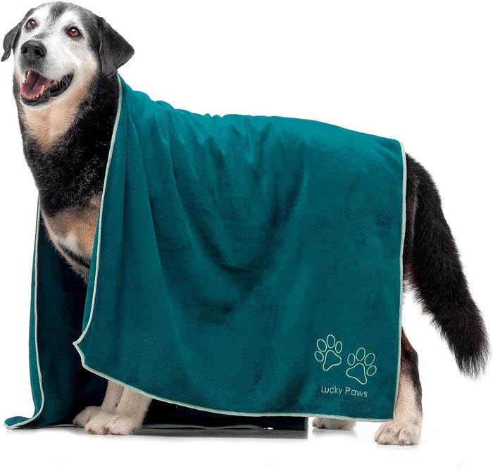 ® UK Dog Towel – Extra Large 140X70Cm Dog Towels – Super Absorbent, Luxuriously Soft, Fast Drying Dog Towels for Drying Dogs – Premium Microfibre Dog Towel (Pack of 1, Teal)