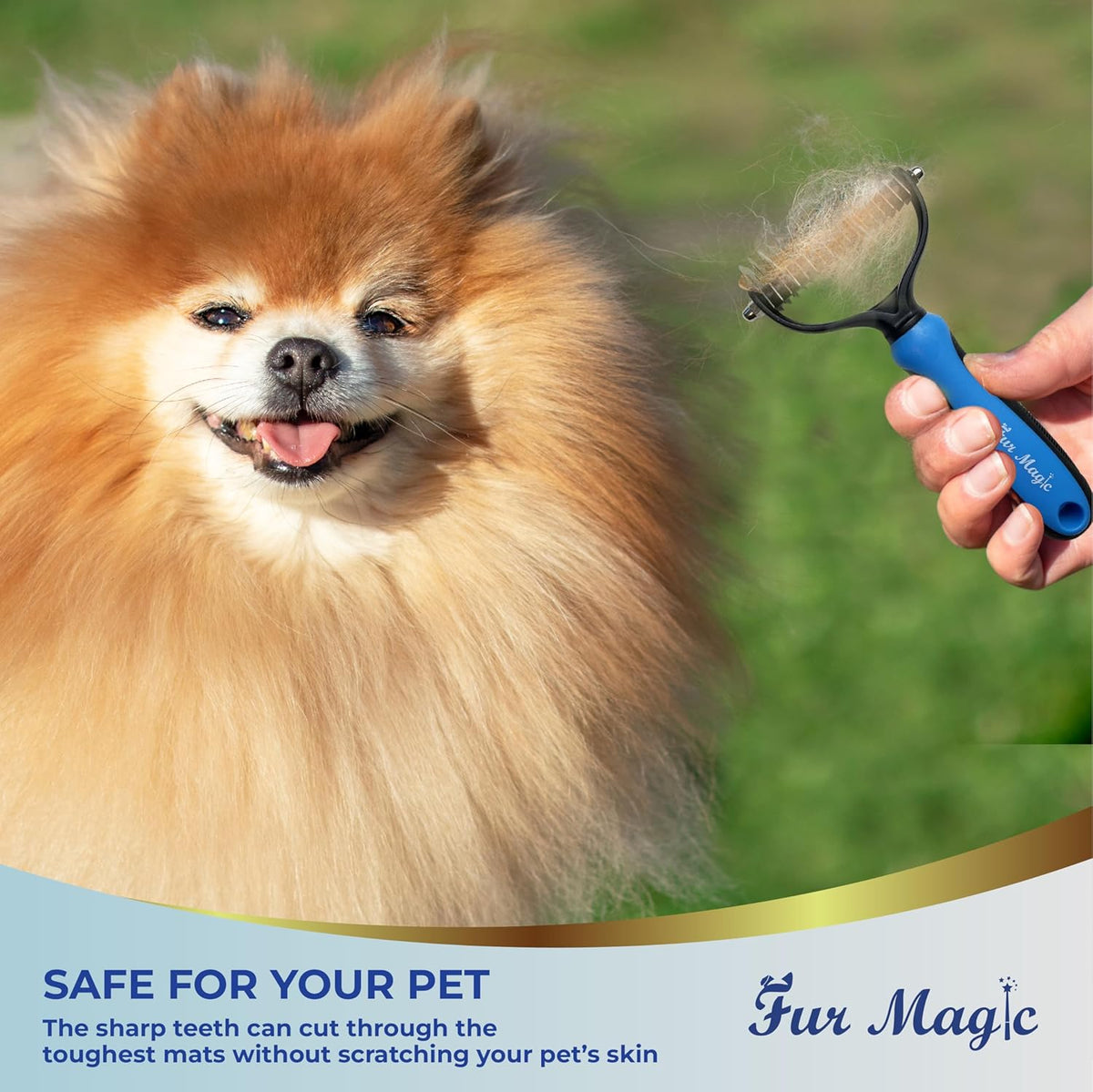 Deshedding Tool & Dematting Comb, Grooming Brushes for Dogs Cats