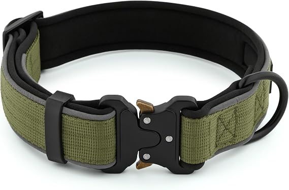 Plutus Pet Tactical Dog Collar – Reflective Adjustable Collar for Small, Medium & Large Dogs