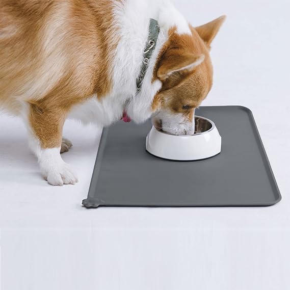 AUDWUD Silicone Pet Feeding Mat for Dogs & Cats – Waterproof Non-Slip Bowl Mat for Food & Water