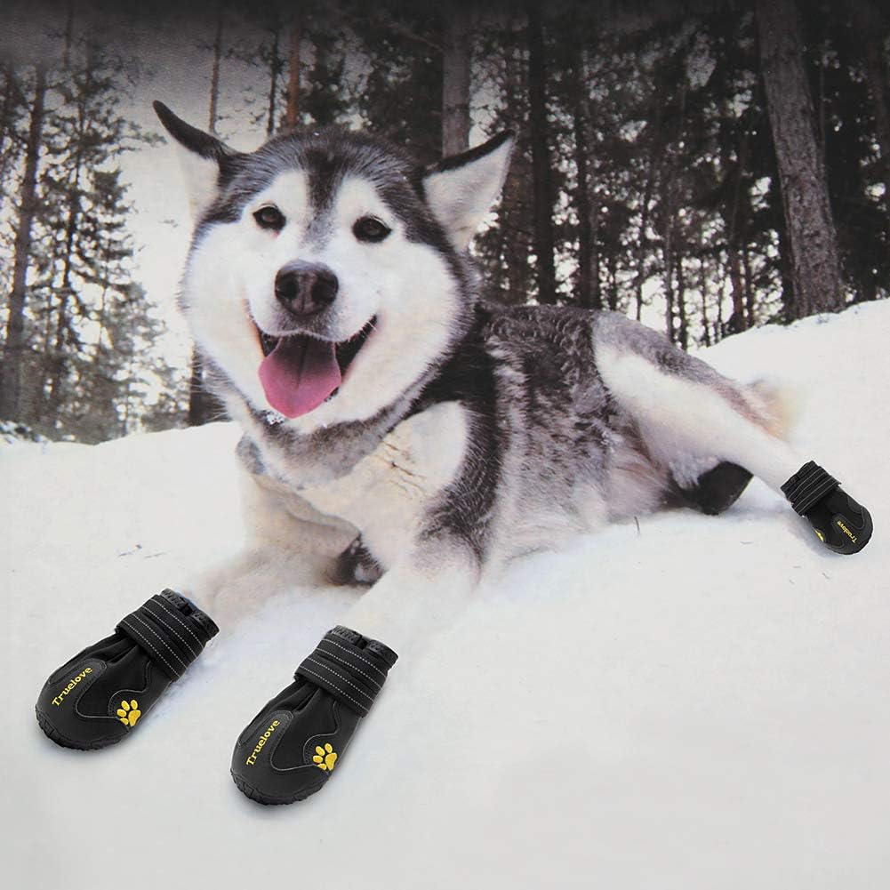 Truelove Waterproof Dog Boots – Reflective Paw Protector Shoes for Small, Medium & Large Dogs, Outdoor Walking