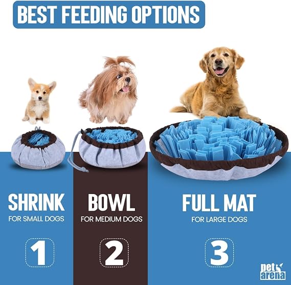 PET ARENA Adjustable Snuffle Mat for Dogs – Interactive Puzzle Feeder & Treat Training Toy