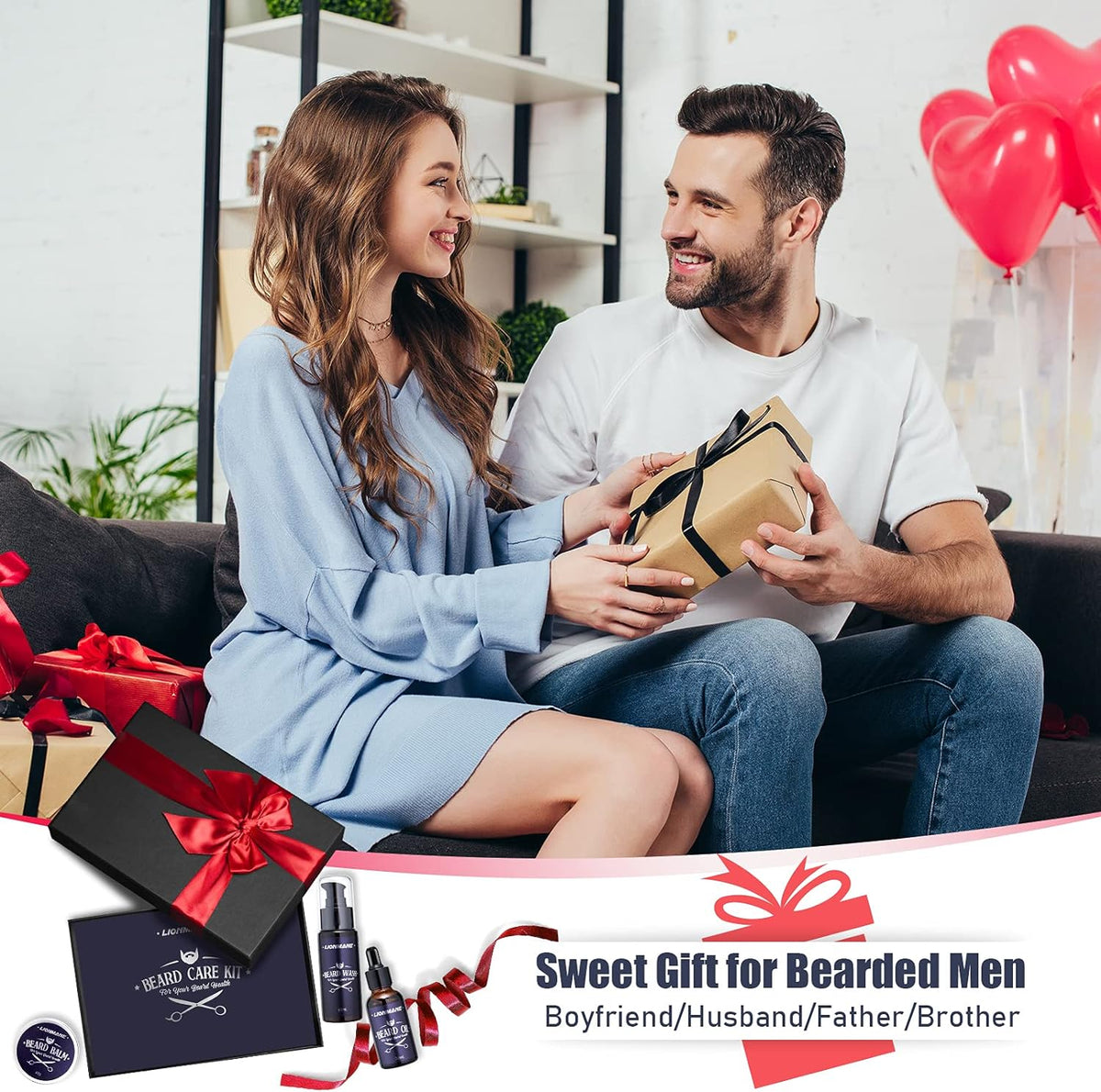 Beard Care Kit for Men Gifts,  Beard Grooming Set, Moisturize Beard