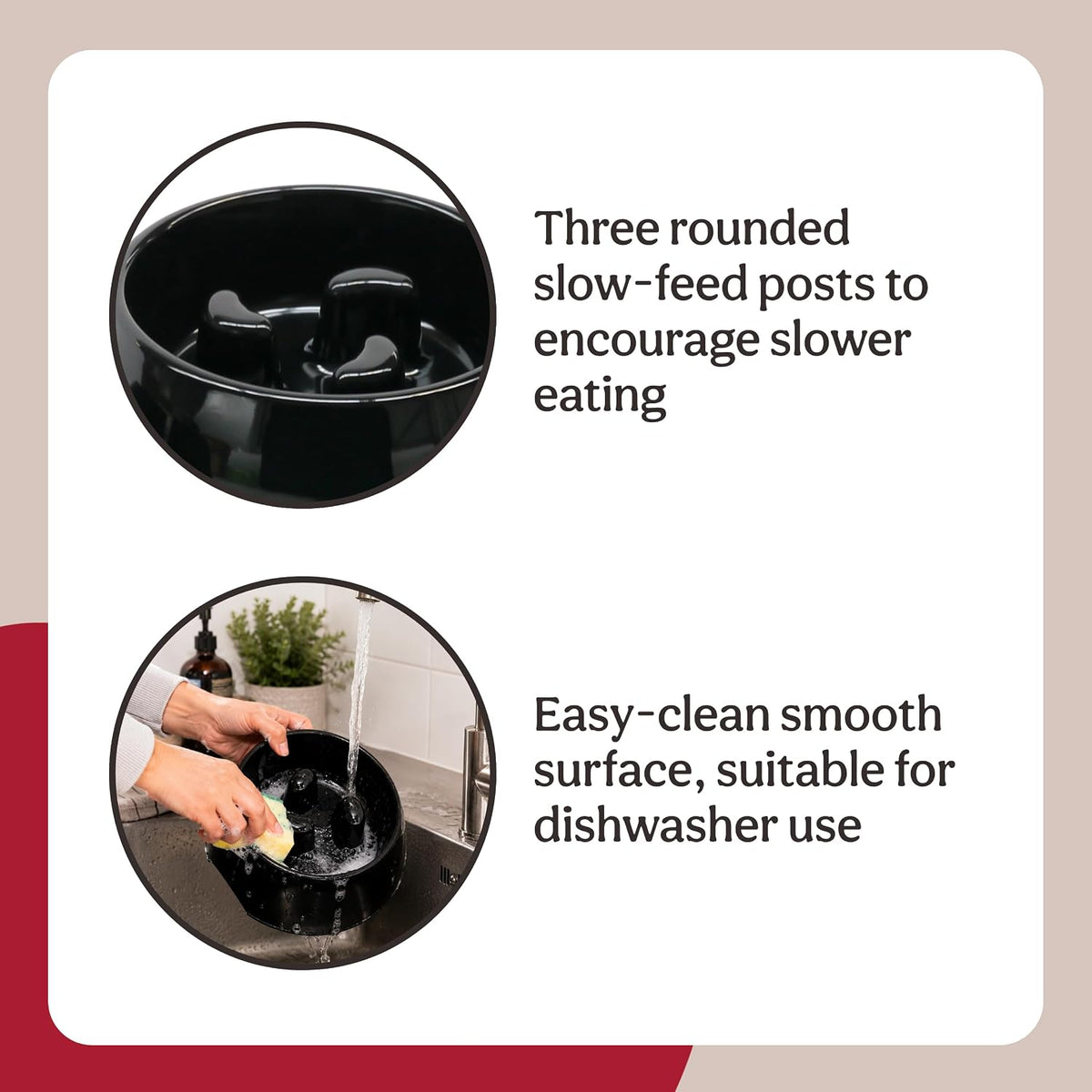 Medium Anti-Scoff Slow Feeder Dog Bowl
