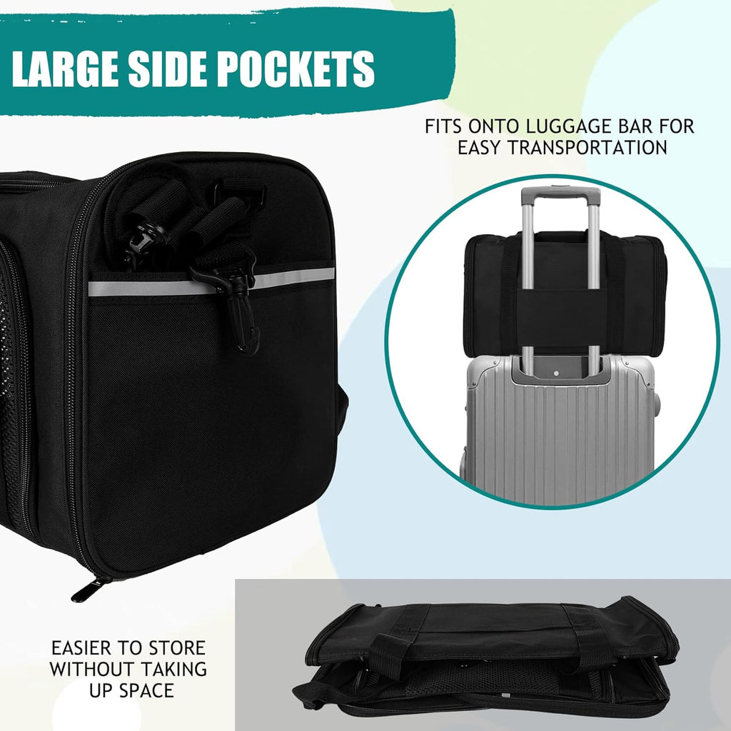 Dog Cat Carrier Pet Carriers for Small Medium Large Cats Dogs Carrier Soft Sided Small Puppy Dog Carrier Portable Foldable Airline Approved Dog Cat Travel Carrier Black Medium