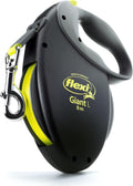 Flexi USA Giant Neon Retractable Dog Leash (Band), Ergonomic, Durable and Tangle-Free Pet Running Leash for Dogs up to 110 Lbs, 26 Feet, Large, Black