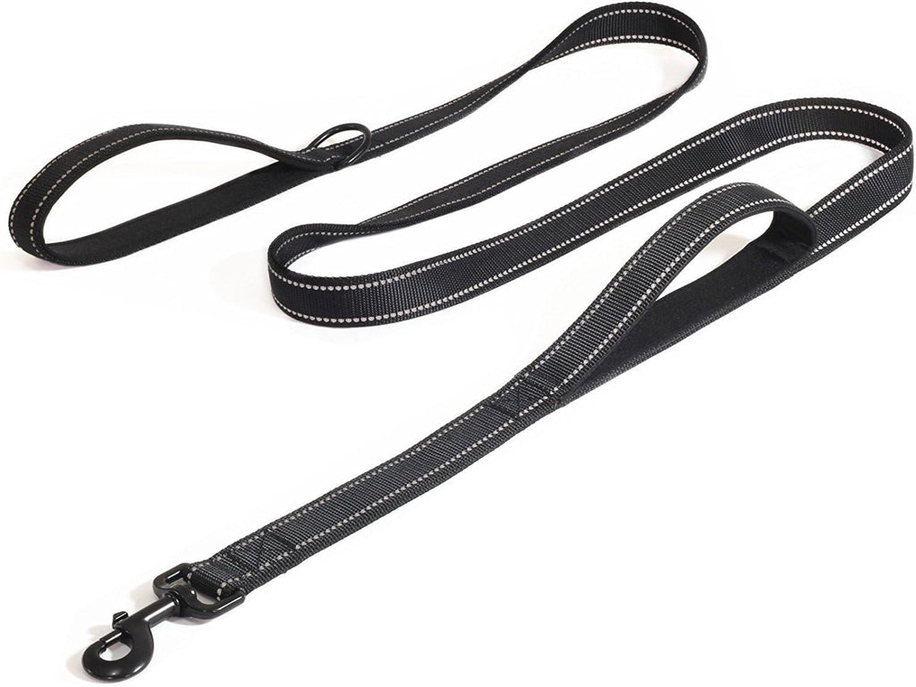 Large Dog Leash, 1.5M Double Handles No Pull Heavy Duty Strong Nylon Dog Leash. Dog Training Large Medium Duty Rope Walking&Training, Reflective Design