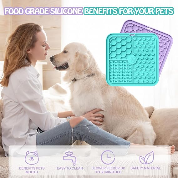 Lick Mat for Dogs & Cats – Premium Silicone Licking Mat with Suction Cups for Bathing, Grooming, Training & Enrichment