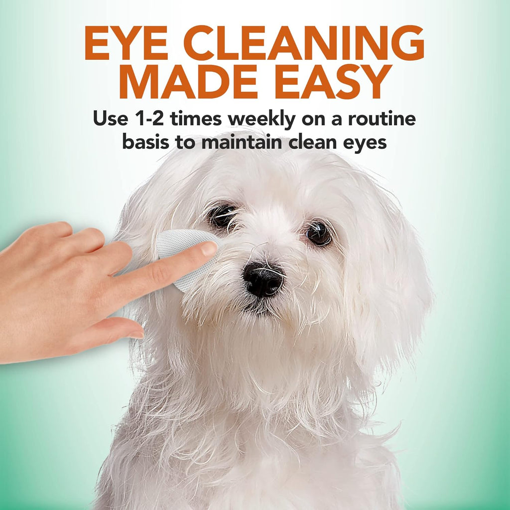 Vet's Best Natural Eye Wipes for Dogs & Cats – Disposable Pet Eye Cleaning Wipes, 100 Wipes