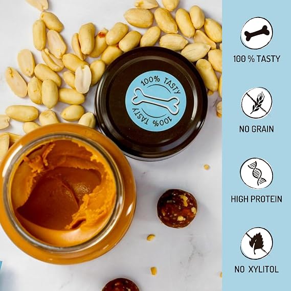 Peamutt Dog Peanut Butter – Dog-Friendly Peanut Butter Treat with No Added Sugar, Salt or Sweeteners, 340g