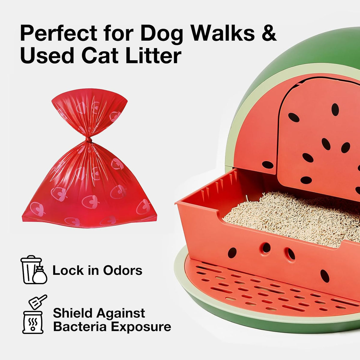 VETRESKA Dog Poo Bags with Dispenser – 105 Extra Thick Leak-Proof Dog Waste Bags