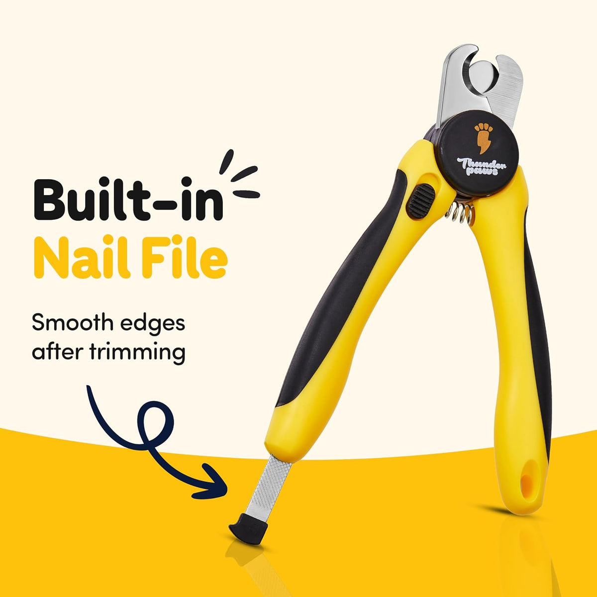 Pet Nail Clippers for Dogs & Cats – Professional Nail Trimmer with Protective Guard, Safety Lock & Nail File